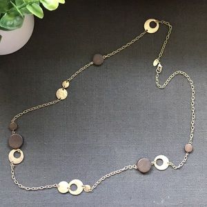 [lia sophia] Wood Disc Necklace